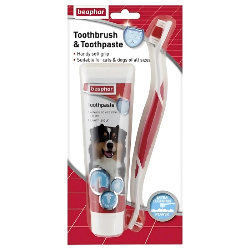 Toothbrush & Toothpaste Kit for Dogs