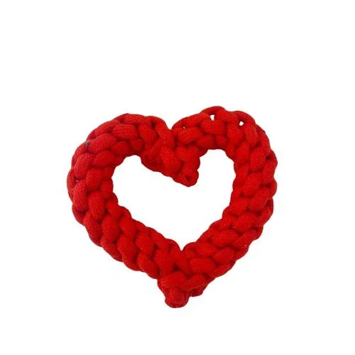 Dog & Cat Rope Heart-Shaped Toy